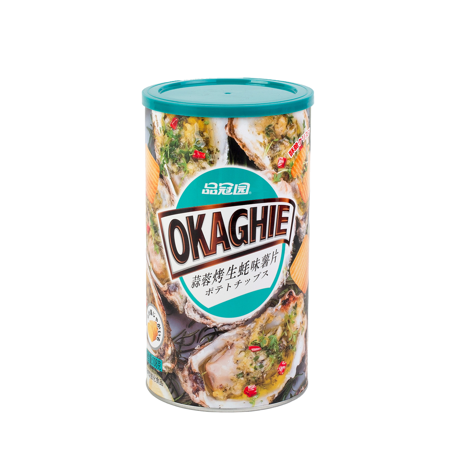 108G roasted oyster flavored potato chips with minced garlic