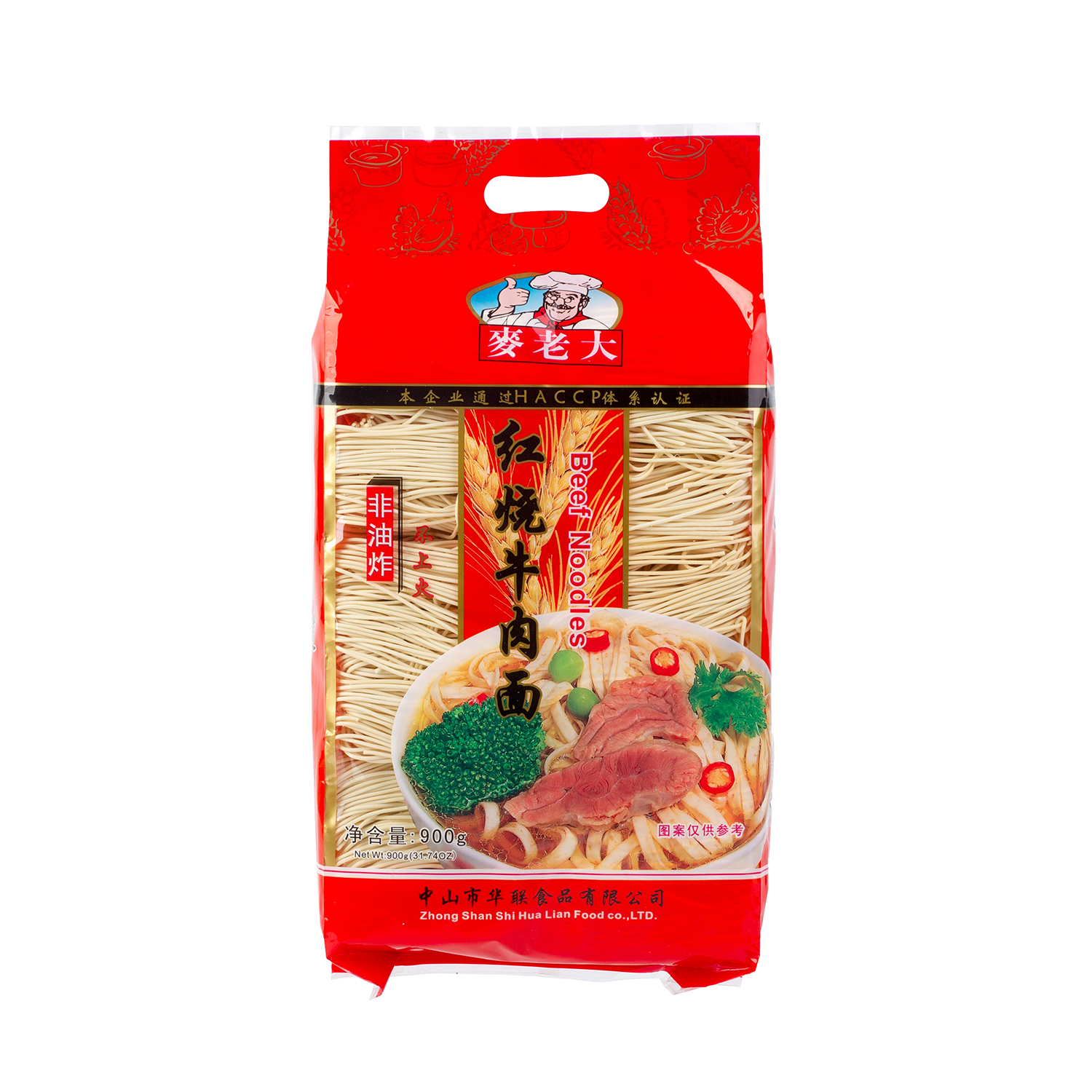 麦老大红烧牛肉面900克
